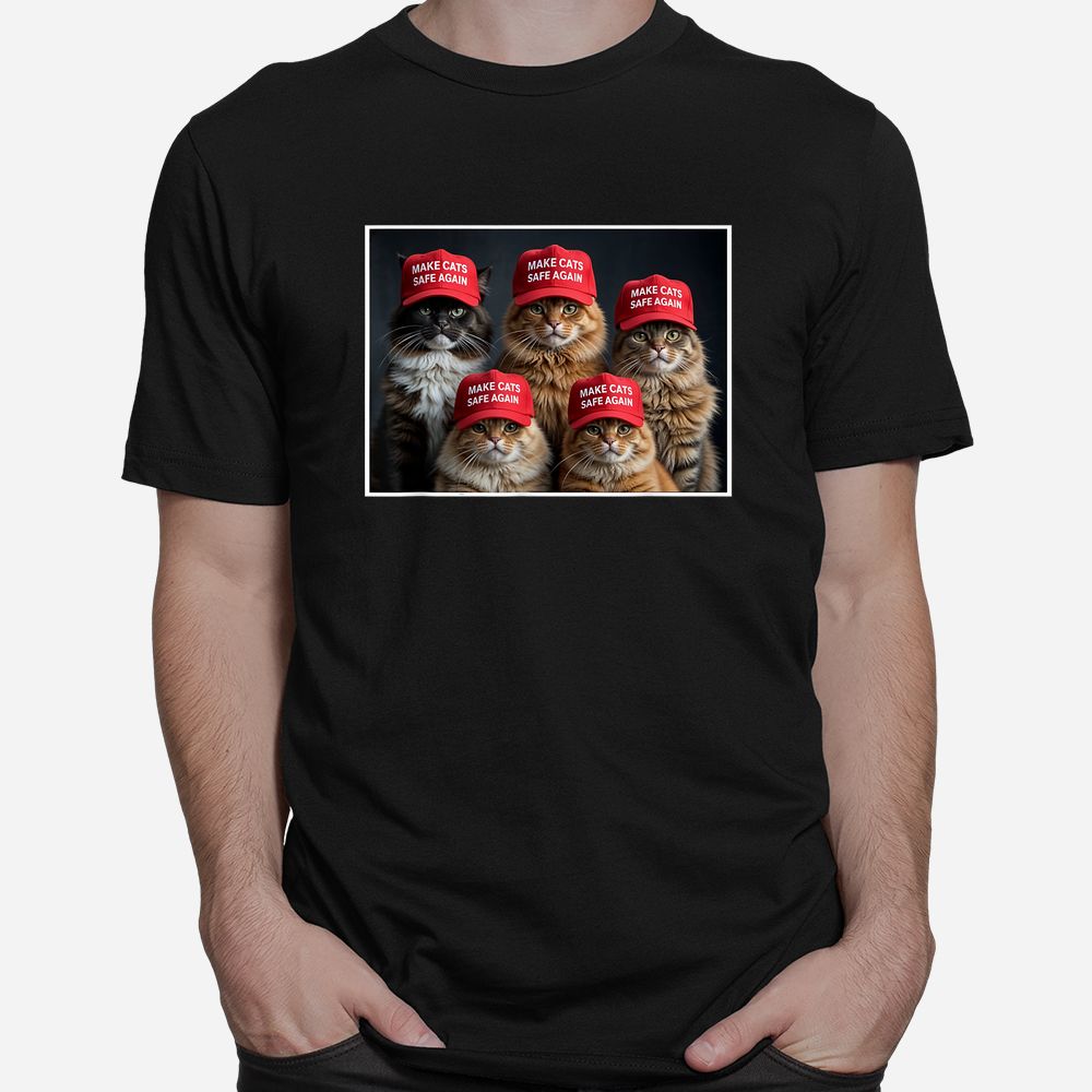 Trump Make Cats Safe Again Red Hat 2024 Debate Shirt