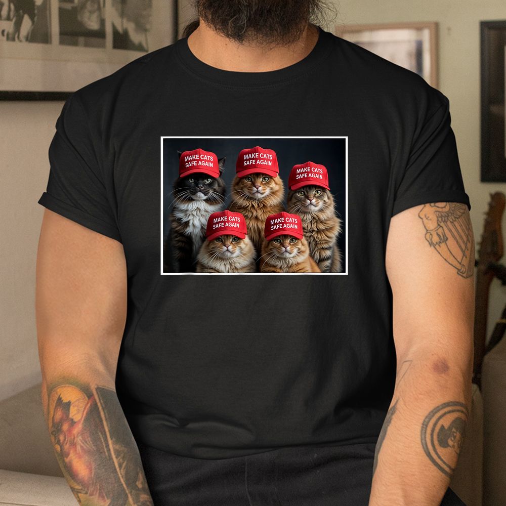 Trump Make Cats Safe Again Red Hat 2024 Debate Shirt